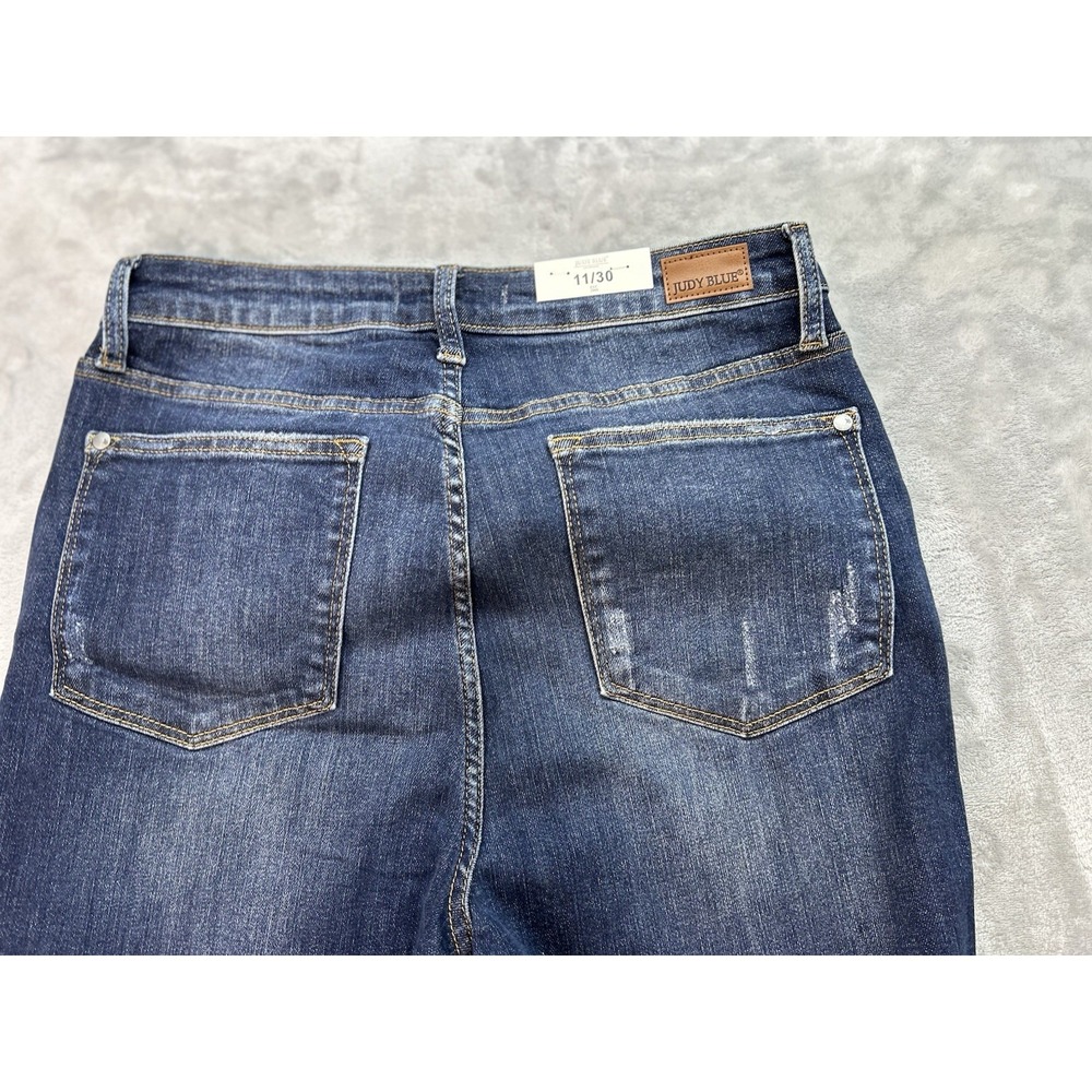 New Judy Blue Jean High Waist Slim Bootcut Womens 11/30x30L Blue Western Cowgirl - Picture 3 of 16